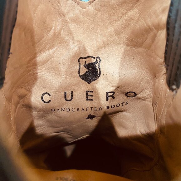 Cuero "The Austin" Leather Western Boots, Black Mens Size 7 D (Womens Size 9) - Picture 13 of 14